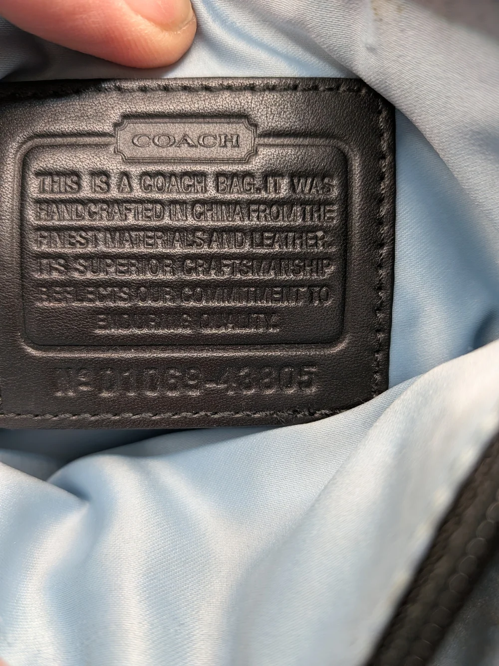 Coach Black Leather Crossbody Bag with Silver Optic C